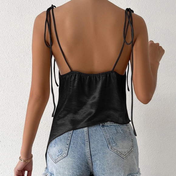 Luxe Plunging neck Sexy party Cami Top - Picture 7 of 7